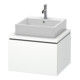 Duravit Meuble sous-lavabo L-Cube 62x54,7 cm, blanc mat, pour console, 1 tiroir-1