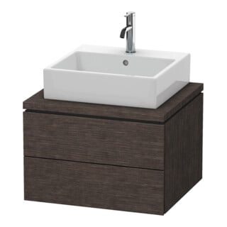 Duravit Meuble sous lavabo L-Cube 62x54,7 cm, chêne foncé, 2 tiroirs