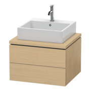 Duravit Meuble sous lavabo L-Cube 62x54,7 cm, chêne naturel, pour console, 2 tiroirs