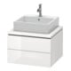 Duravit Meuble sous lavabo L-Cube 62x54,7 cm, chêne naturel, pour console, 2 tiroirs