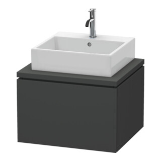 Duravit Meuble sous lavabo L-Cube 62x54,7 cm, graph ma, avec console, 1 tiroir