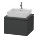 Duravit Meuble sous lavabo L-Cube 62x54,7 cm, graph ma, avec console, 1 tiroir-1