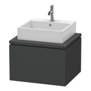 Duravit Meuble sous lavabo L-Cube 62x54,7 cm, graph ma, avec console, 1 tiroir