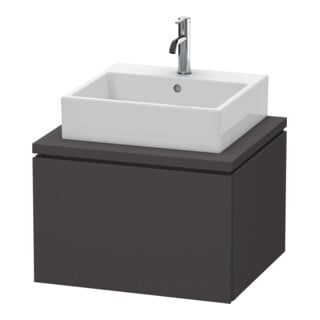 Duravit Meuble sous lavabo L-Cube 62x54,7 cm, graphite mat, f Kons, 1 tiroir
