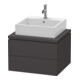 Duravit Meuble sous lavabo L-Cube 62x54,7 cm, graphite mat, f Kons, 2 tiroirs-1
