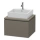 Duravit Meuble sous-lavabo L-Cube 62x54,7 cm, gris mat, pour console, 1 tiroir-1