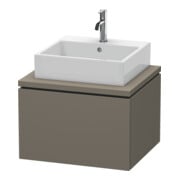 Duravit Meuble sous-lavabo L-Cube 62x54,7 cm, gris mat, pour console, 1 tiroir