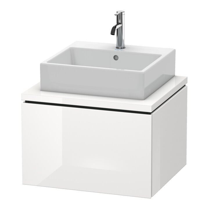 Duravit Meuble sous-lavabo L-Cube 62x54,7 cm, gris mat, pour console, 1 tiroir