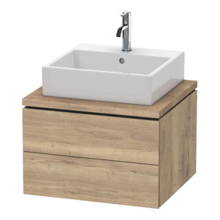 Duravit Meuble sous-lavabo L-Cube 62x54,7 cm, marbre œuf, pour console, 2 tiroirs