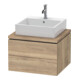 Duravit Meuble sous-lavabo L-Cube 62x54,7 cm, marbre œuf, pour console, 2 tiroirs-1