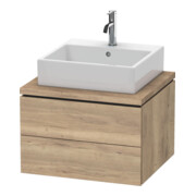 Duravit Meuble sous-lavabo L-Cube 62x54,7 cm, marbre œuf, pour console, 2 tiroirs