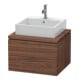 Duravit Meuble sous-lavabo L-Cube 62x54,7 cm, noyer foncé, pour console, 2 tiroirs-1