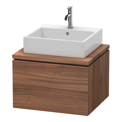 Duravit Meuble sous lavabo L-Cube 62x54,7 cm, noyer naturel, pour console, 1 tiroir