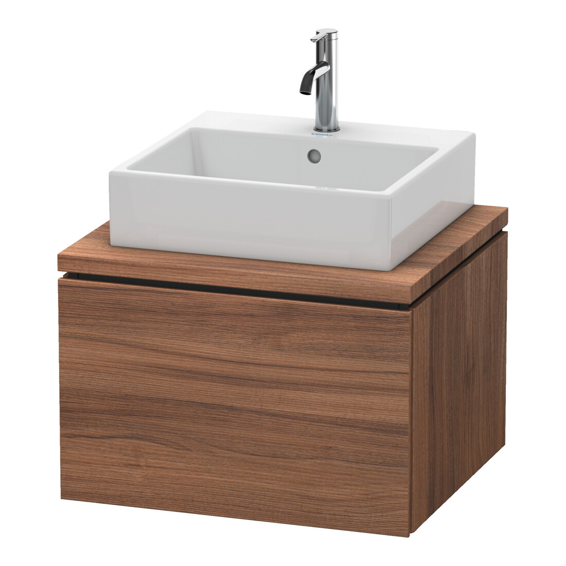 Duravit Meuble sous lavabo L-Cube 62x54,7 cm, noyer naturel, pour console, 1 tiroir