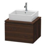 Duravit Meuble sous lavabo L-Cube 62x54,7 cm, noyer, pour console, 1 tiroir