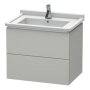 Duravit Meuble sous-lavabo L-Cube 67x46,9 cm, béton gris, 2 tiroirs, suspendu-1