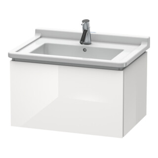 Duravit Meuble sous-lavabo L-Cube 67x46,9 cm, blanc brillant, 1 tiroir, mural