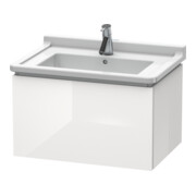 Duravit Meuble sous-lavabo L-Cube 67x46,9 cm, blanc brillant, 1 tiroir, mural-1