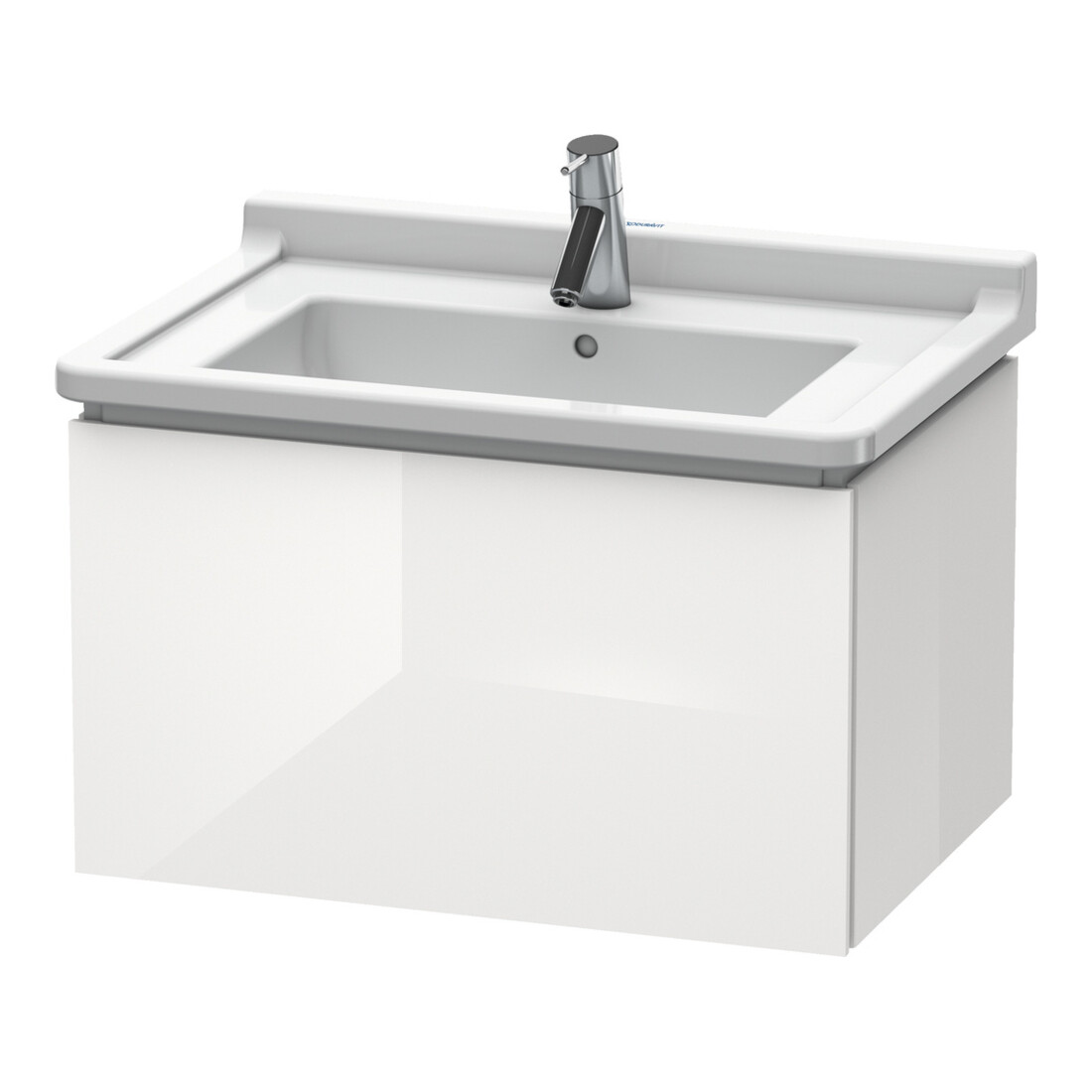 Duravit Meuble sous-lavabo L-Cube 67x46,9 cm, blanc brillant, 1 tiroir, mural