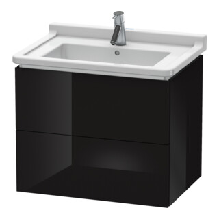 Duravit Meuble sous-lavabo L-Cube 67x46,9 cm, blanc brillant, 2 tiroirs, suspendu