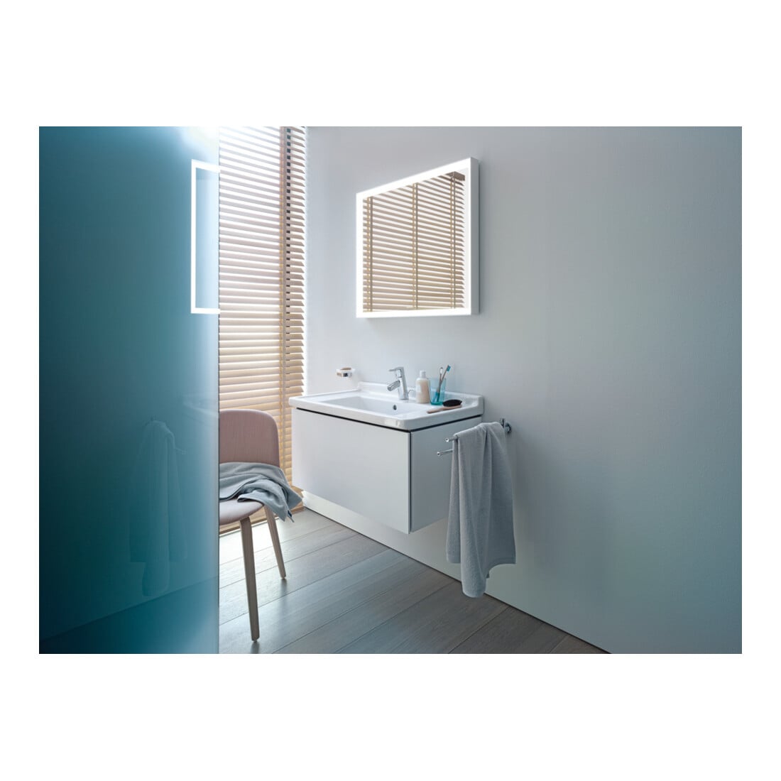 Duravit Meuble sous-lavabo L-Cube 67x46,9 cm, blanc mat, 1 tiroir, suspendu