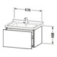 Duravit Meuble sous-lavabo L-Cube 67x46,9 cm, blanc mat, 1 tiroir, suspendu