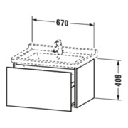 Duravit Meuble sous-lavabo L-Cube 67x46,9 cm, blanc mat, 1 tiroir, suspendu-5
