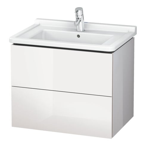 Duravit Meuble sous lavabo L-Cube 67x46,9 cm, blanc mat, 2 tiroirs, suspendu