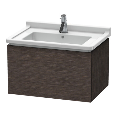 Duravit Meuble sous-lavabo L-Cube 67x46,9 cm, chêne foncé, 1 tiroir, suspendu