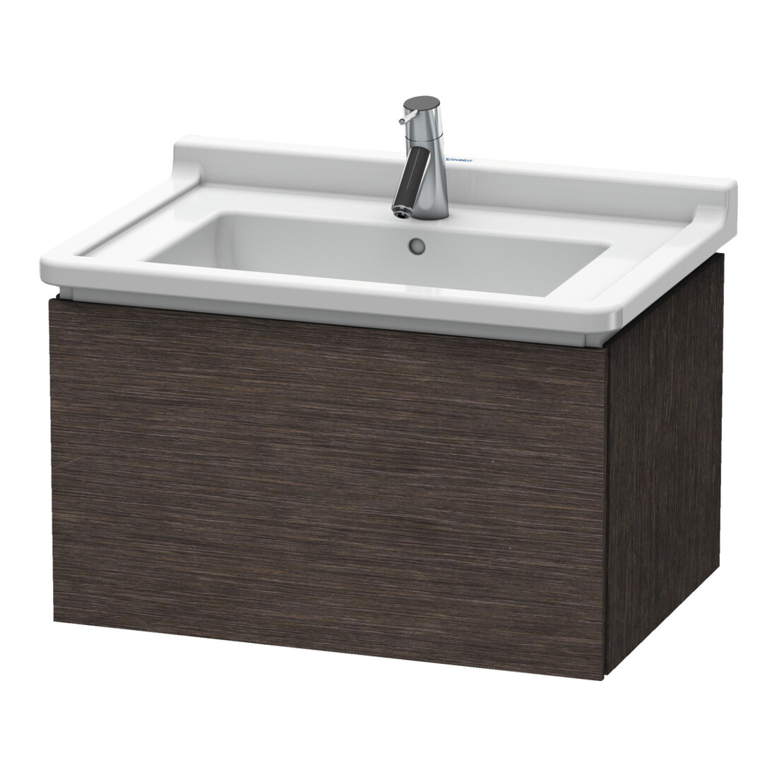 Duravit Meuble sous-lavabo L-Cube 67x46,9 cm, chêne foncé, 1 tiroir, suspendu