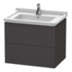 Duravit Meuble sous lavabo L-Cube 67x46,9 cm, graphite mat, 2 tiroirs, suspendu-1