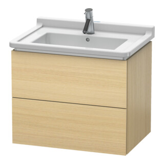 Duravit Meuble sous-lavabo L-Cube 67x46,9 cm, méd. chêne, 2 tiroirs, suspendu