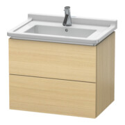 Duravit Meuble sous-lavabo L-Cube 67x46,9 cm, méd. chêne, 2 tiroirs, suspendu-1