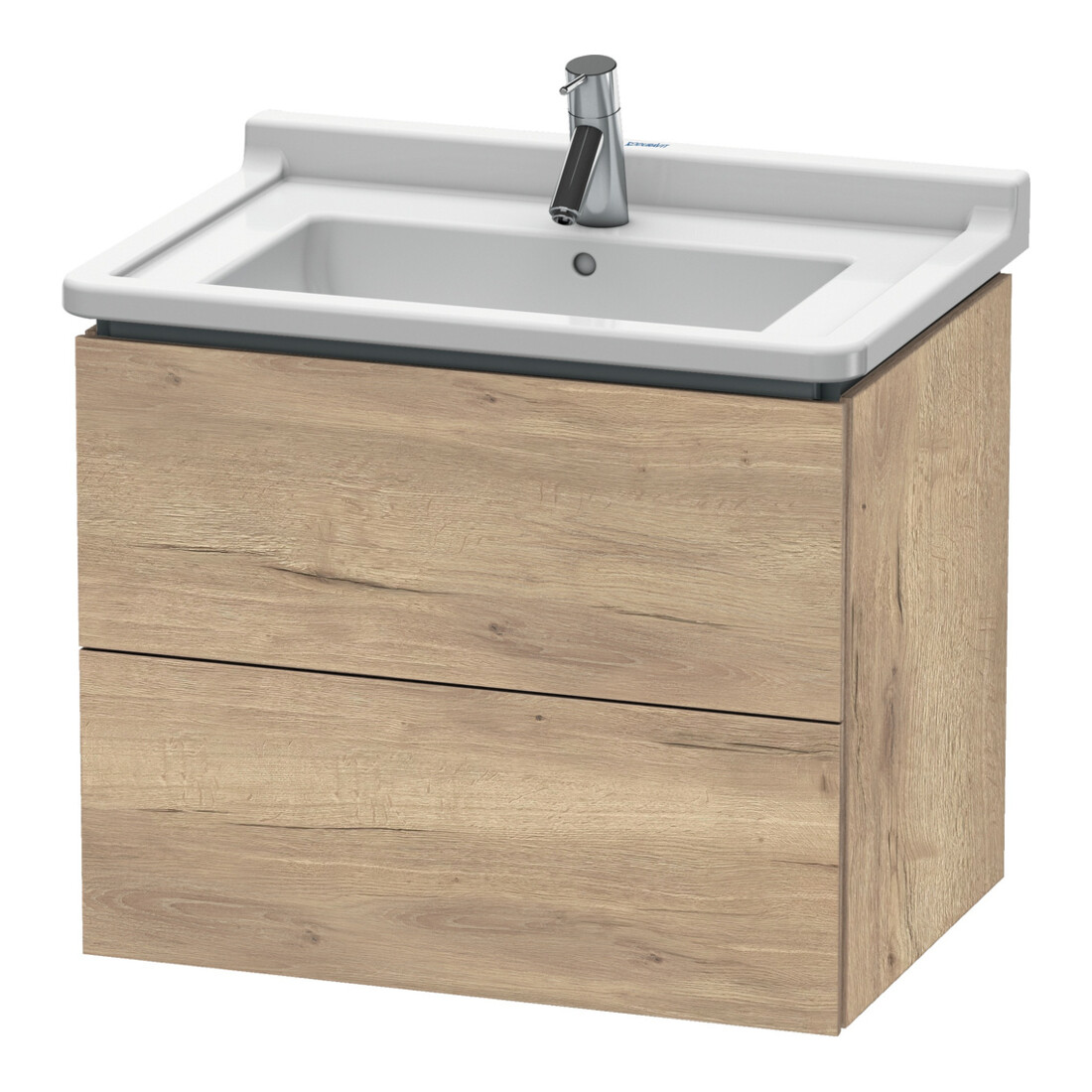 Duravit Meuble sous lavabo L-Cube 67x46,9 cm, œuf marbré, 2 tiroirs, suspendu