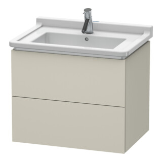 Duravit Meuble sous-lavabo L-Cube 67x46,9 cm, taupe mat, 2 tiroirs, suspendu