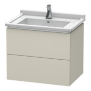 Duravit Meuble sous-lavabo L-Cube 67x46,9 cm, taupe mat, 2 tiroirs, suspendu