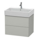 Duravit Meuble sous-lavabo L-Cube 68,4x45,9 cm, béton gris, 2 tiroirs, suspendu-1