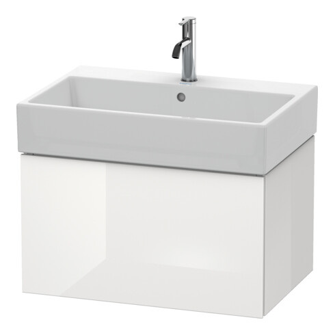Duravit Meuble sous-lavabo L-Cube 68,4x45,9 cm, blanc brillant, 1 tiroir, suspendu