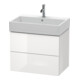 Duravit Meuble sous-lavabo L-Cube 68,4x45,9 cm, blanc brillant, 2 tiroirs, suspendu-1