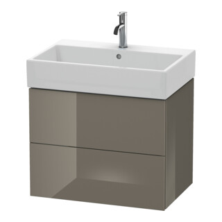 Duravit Meuble sous-lavabo L-Cube 68,4x45,9 cm, blanc brillant, 2 tiroirs, suspendu