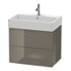 Duravit Meuble sous-lavabo L-Cube 68,4x45,9 cm, blanc brillant, 2 tiroirs, suspendu-1
