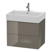 Duravit Meuble sous-lavabo L-Cube 68,4x45,9 cm, blanc brillant, 2 tiroirs, suspendu