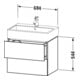 Duravit Meuble sous-lavabo L-Cube 68,4x45,9 cm, blanc brillant, 2 tiroirs, suspendu