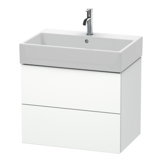 Duravit Meuble sous lavabo L-Cube 68,4x45,9 cm, blanc mat, 2 tiroirs, suspendu