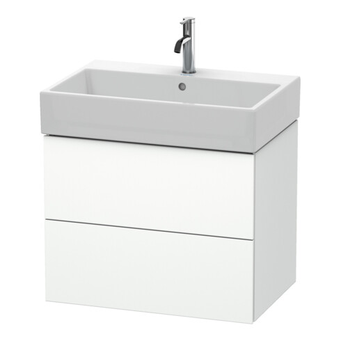 Duravit Meuble sous lavabo L-Cube 68,4x45,9 cm, blanc mat, 2 tiroirs, suspendu