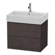 Duravit Meuble sous-lavabo L-Cube 68,4x45,9 cm, chêne foncé, 2 tiroirs, suspendu