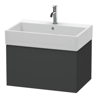 Duravit Meuble sous lavabo L-Cube 68,4x45,9 cm, graphite mat, 1 tiroir, suspendu