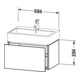 Duravit Meuble sous lavabo L-Cube 68,4x45,9 cm, graphite mat, 1 tiroir, suspendu-4