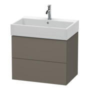 Duravit Meuble sous lavabo L-Cube 68,4x45,9 cm, gris mat, 2 tiroirs, suspendu-1