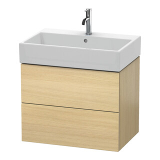 Duravit Meuble sous lavabo L-Cube 68,4x45,9 cm, méd. chêne, 2 tiroirs, suspendu